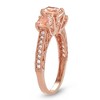 Designs By Gioelli 10K Rose Gold 3-Stone Simulated Morganite Ring - 2 of 3