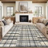 Washable Striped Rug, Non-Slip Low Pile Carpet, Soft Stain-Resistant Modern Geometric Rug for Living Room Bedroom Office - 4 of 4