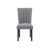 HomeRoots 26" Gray and Black Wood and Fabric Counter Height Bar Chair - 4 of 4