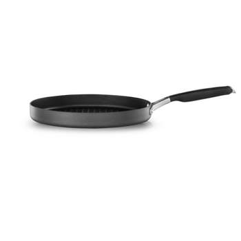 Imusa 11 Round Nonstick Carbon Steel Comal or Grill Pan with Metal Side  Handles, Black