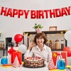 KatchOn, Shiny Red Happy Birthday Banner - Pre-Strung, 10 Feet | Red Party Garland Decorations - 4 of 4