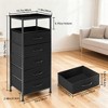 Lyngins Storage Side Table with 3 Fabric Drawers, Smart Nightstand with Charging Station, Multi-Drawer Small End Table Living Room & Bedroom Accent - 2 of 4