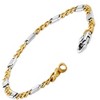 Pompeii3 Men's Figaro Link 14k Gold (13gram) or Platinum (21gram) 5mm Bracelet 8" - 2 of 4