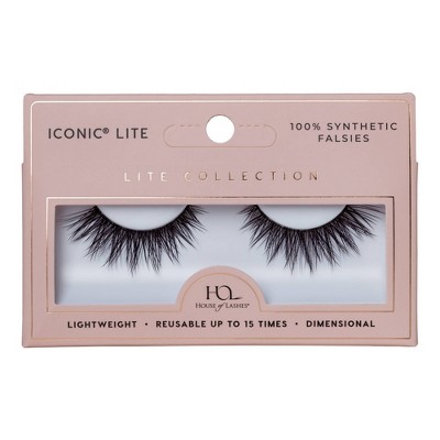 House of Lashes Iconic Lite Soft Volume Faux Mink Fibers False Eyelashes - 1pr