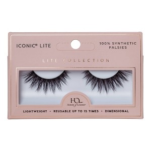 House of Lashes Iconic Lite Soft Volume Faux Mink Fibers False Eyelashes - 1pr - 1 of 2