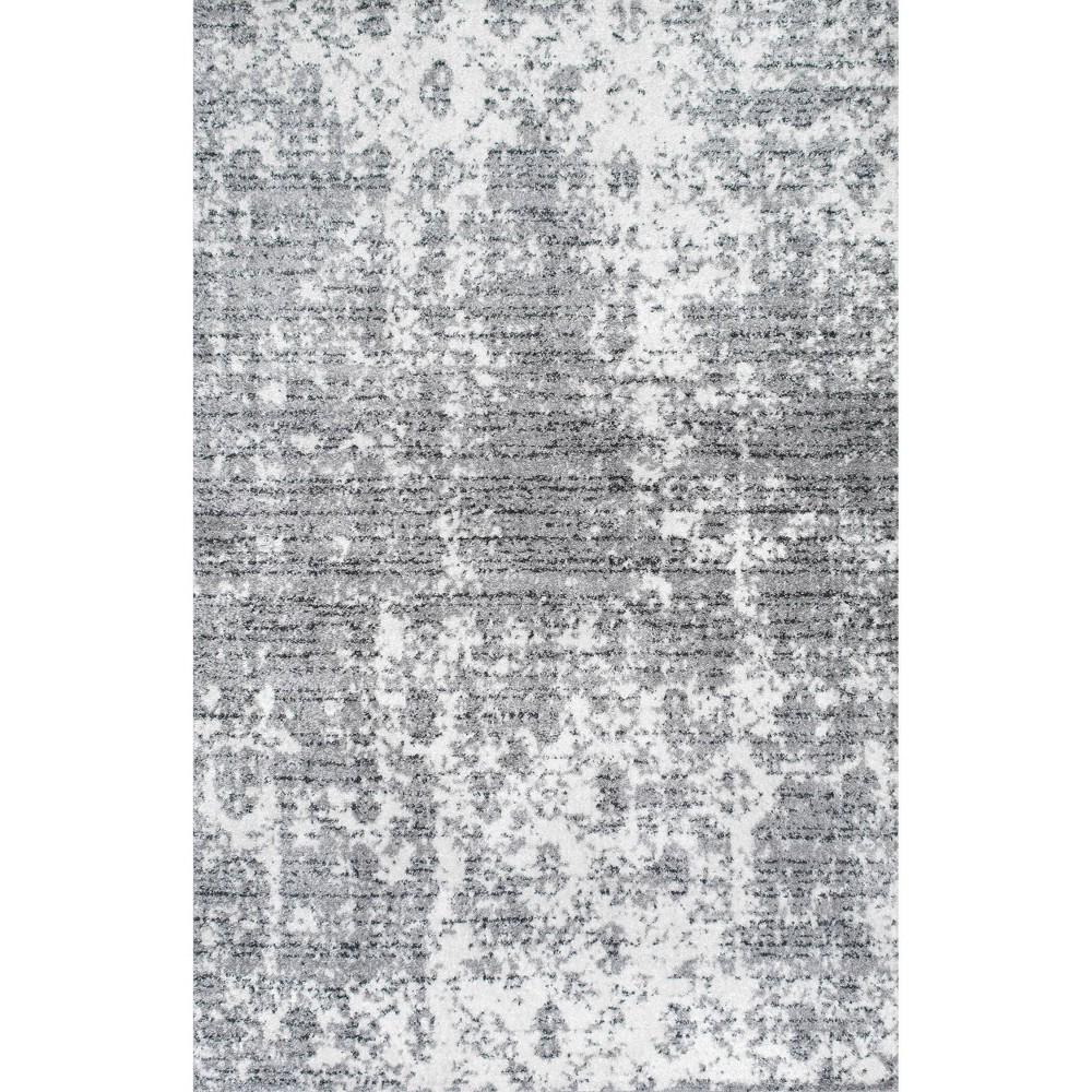 10'x10' Power Loomed Deedra Area Rug Gray - nuLOOM