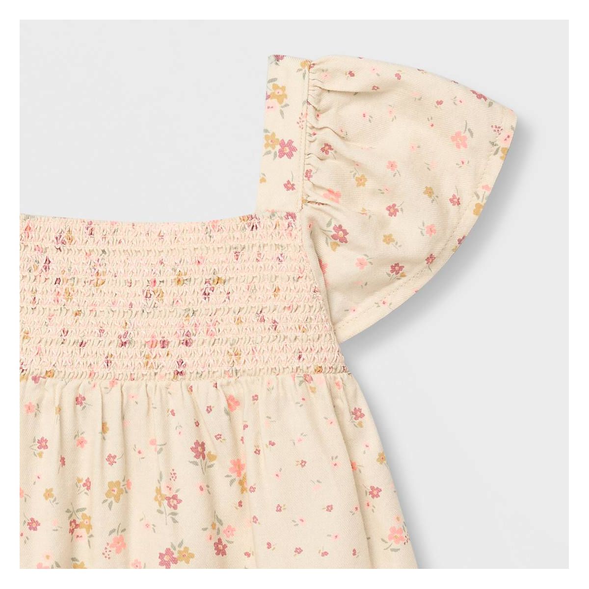 Toddler Girls' Floral Smocked Short Sleeve Dress - Cat & Jack™ - thumbnail 4