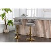 Swivel Bar Stools Set of 2 Adjustable Counter Height Chairs with Footrest for Kitchen, Dining Room 2PC/SET - 3 of 4