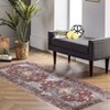 Washable Vintage Printed Rug Non Slip Low Pile Rug Soft Throw Floor Cover Foldable Indoor Carpet for Living Room Bedroom Playroom Nursery - 3 of 4