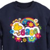 Boys' - Peanuts - Peace Floral & Colorful Woodstock Graphic Long Sleeve Fleece Sweatshirt - 2 of 4