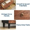 Modern Chest of Drawers with Vintage Circle Handle and Curved Profile Design - 3 of 4