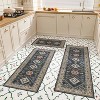 LunaLulinlk Kitchen Rugs Sets of 3 Washable Non Slip Kitchen Runner Rug - 2 of 4