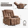 Power Lift Recliner Chair for Elderly with Heat, Massage, Cup Holders, USB Port & Side Pocket, Chenille Electric Sofa - 2 of 4