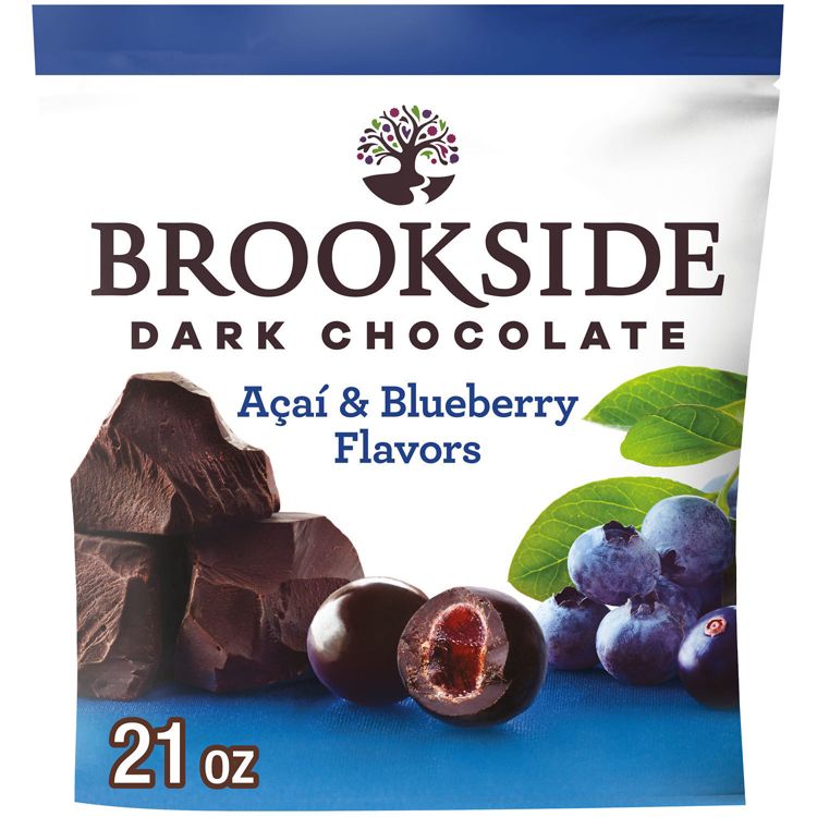 Brookside Dark Chocolate, Acai and Blueberry Flavored Snacking Chocolate Candy - 21oz, 1 of 7