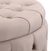 WestinTrends Round Velvet Tufted Storage Ottoman for Living Room Bedroom - 4 of 4