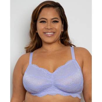 Curvy Couture Women's Plus Cotton Luxe Unlined Wireless Bra Olive