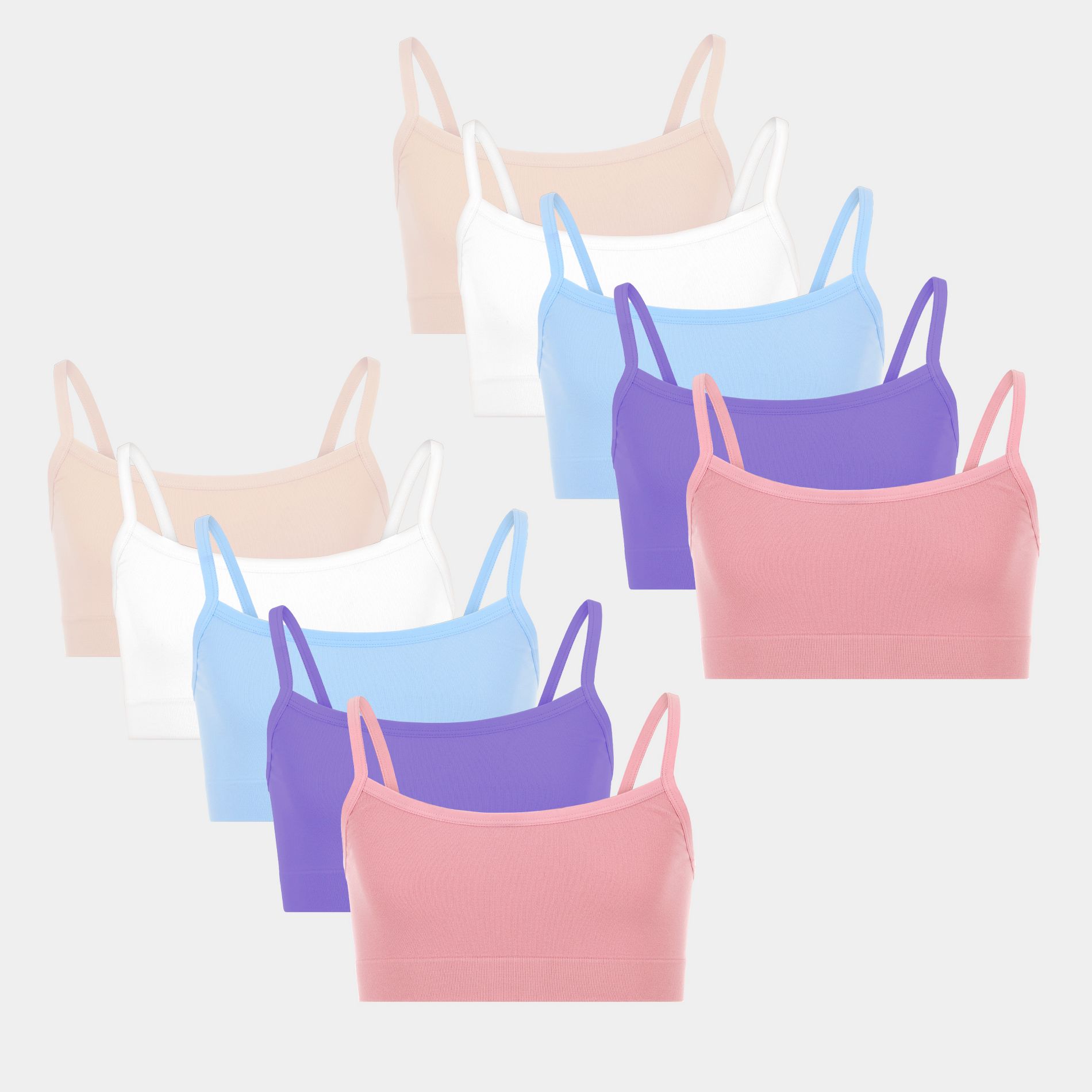 Fruit of the Loom Girls 10PK Cotton Bralette