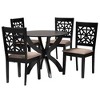 Baxton Studio Lena Modern Wood 5-Piece Dining Set - 2 of 4