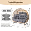 Karl Home | Metal and PE Rattan Double-person Egg Chair - 2 of 4