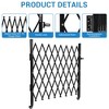 Aluminum Single Folding Security Gate, Flexible Expanding Security Gate, Folding Driveway Door Gate, 360°Rolling Barricade Gate, Black - 3 of 4