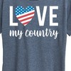 Women's - Instant Message - Love My Country Short Sleeve Graphic T-Shirt - 2 of 4