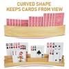 LotFancy Playing Card Holder for Kids Adults, 4Pcs, 3 Tiers, Hands Free Curved Wooden Card Holder - 4 of 4