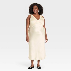 Women's Midi Lace Trim Dress - A New Day™ - 1 of 3