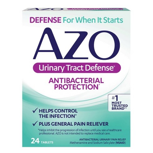 Azo Urinary Tract Defense Antibacterial Protection Uti Pain Relief 24ct Target