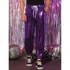 INSPIRE CHIC Men's Elastic Waist Nightwear Club Shiny Sequins Joggers - 2 of 4