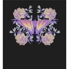 Vintage Floral Gradient Butterfly Adult Crew Neck Long Sleeve Tee - 2 of 2