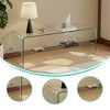 Lirago Clear Tempered Glass TV Table-Multi-Purpose Stackable Side Table for Living Room Office and Outdoor 15.7"Wx47.2"Lx17.7"H - 4 of 4