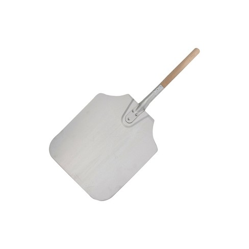 Choice 16 x 18 Aluminum Pizza Peel with 12 Wooden Handle