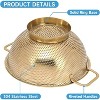 Gold Strainer for Kitchen, 3QT, Stainless Steel Colander with Handle for Fruits Vegetables Cooking Food, Dishwasher Safe - 4 of 4