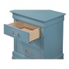 HomeStock Teal Nightstand 29x21x16 with Three Spacious Drawers, Vibrant Bedside Table for Bedroom Storage and Colorful Stylish Accent - 4 of 4
