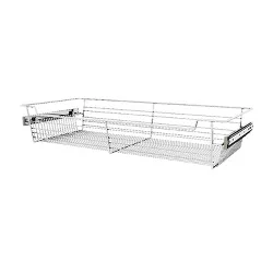 Rev-A-Shelf Sidelines CBSL Chrome Wire Pullout Storage Basket Bin Organizer for 14" Closet Cabinet