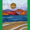 Boy's Design By Humans Beach Landscape Stain Glass By Maryedenoa T-Shirt - 2 of 3