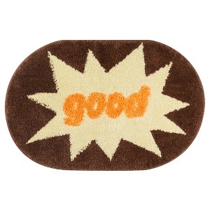 Unique Bargains Funny Letters and Irregular Pattern Non-Slip Absorbent Bathroom Mat - 1 of 4