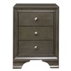 NicBex 3-Drawers Nightstand Wooden Bedside Table with 2 USB Ports Transitional Bedroom Furniture End Table for Living Room, Bedroom - 2 of 4