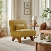 Art Leon Fabric Upholstered Accent Slipper Chair with Removable Pillow and Wood Legs - 2 of 4