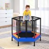 Infans 48" Hexagonal Kids Trampoline Recreational Bounce Jumper W/Foam Padded Handrails - 2 of 4