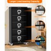 Metal Storage Cabinet 72"H with Wheels, Pegboard and 4 Adjustable Shelves, Lockable Rolling Garage Cabinet for Home, Garage, Office Organization - 2 of 4