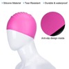 Unique Bargains Silicone Waterproof Non-Slip Adult Swimming Caps 2 Pcs - 4 of 4