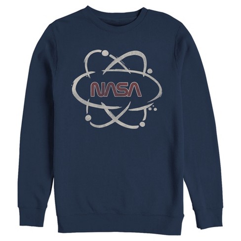 Men's NASA Atom Path Logo Sweatshirt - Navy Blue - Large