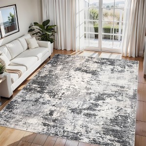 8x10 Rugs Washable Rug Non Slip Living Room Rug Soft Large Floor Carpet Abstract Vintage Bedroom Rugs - 1 of 4