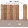 NicBex 6' Tall 6-panel Room Divider for Home, Wicker Weave Divider for Room Separation, for Home & Office, Natural - 4 of 4