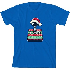Ugly Christmas Sweater Joystick Youth Crew Neck Short Sleeve Tee - 1 of 2