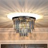 ALOADECOR 6-Lights Modern 3-Tier Round Crystal Flush Mount Ceiling Light with Crystal Accent - 3 of 4