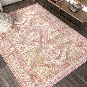 Darija Ornate Geometric Medallion Area Rug  - JONATHAN Y - 1 of 4
