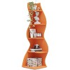 Racxily 5-Tier Corner Bookshelf, Wall Mounted Storage Rack & Plant Stand - 2 of 4
