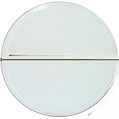 24 Inch Round Clear Tempered Glass Table Top with Beveled Edge